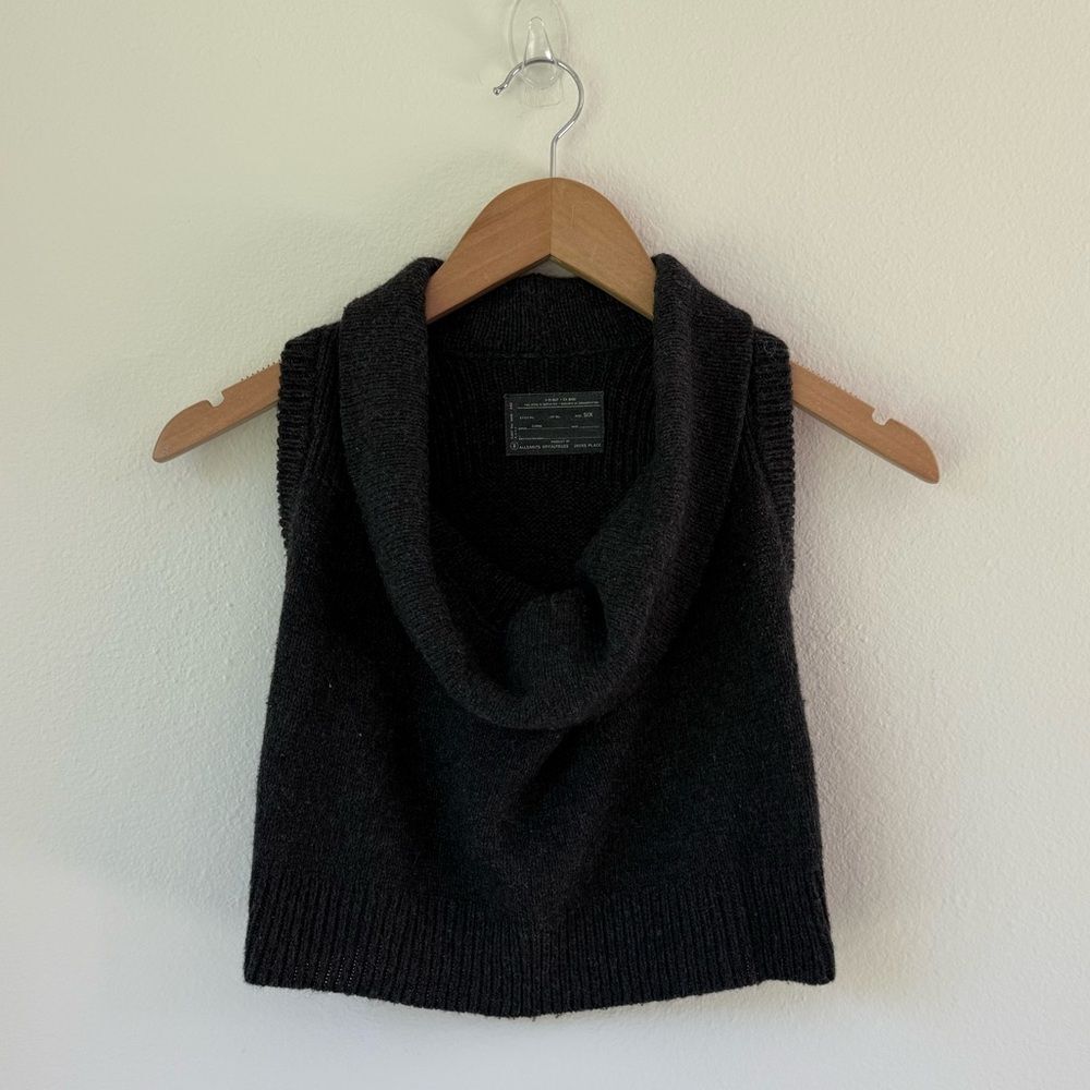 AllSaints Girl’s Hudson Cowl Neck Sweater Vest | Cinder | Girls Size 6